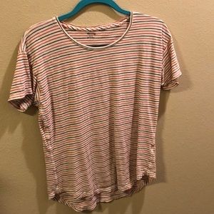 Madwell red white and blue stripes size small tee